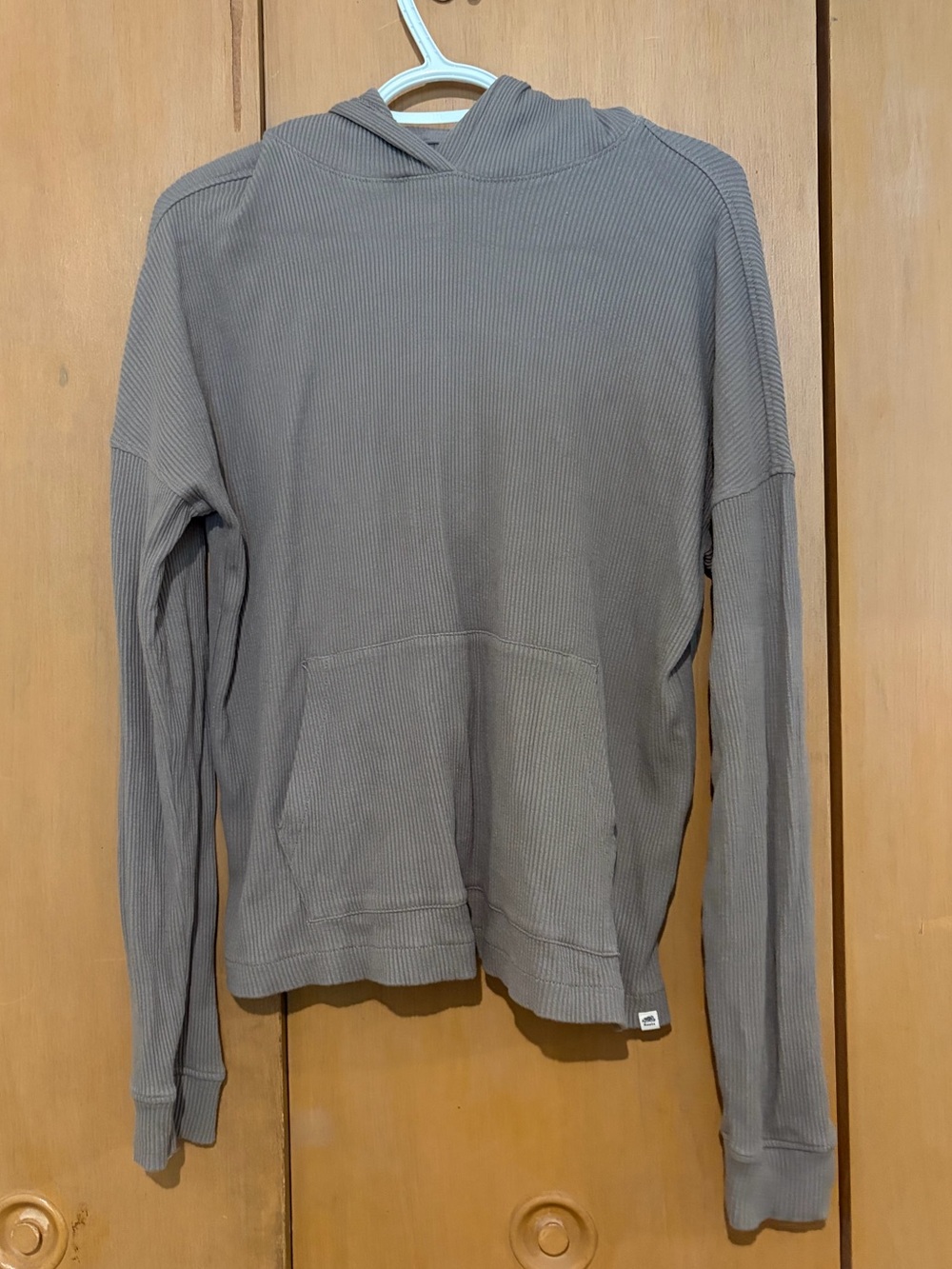 Roots Hooded Ribbed Pullover - Brown